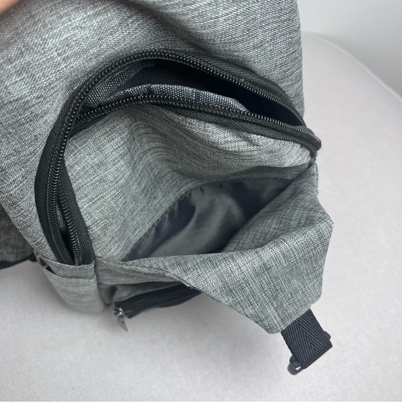 NuPouch Gray Anti-theft Backpack USB Charge Port Smart Organization Crossbody - Picture 6 of 8